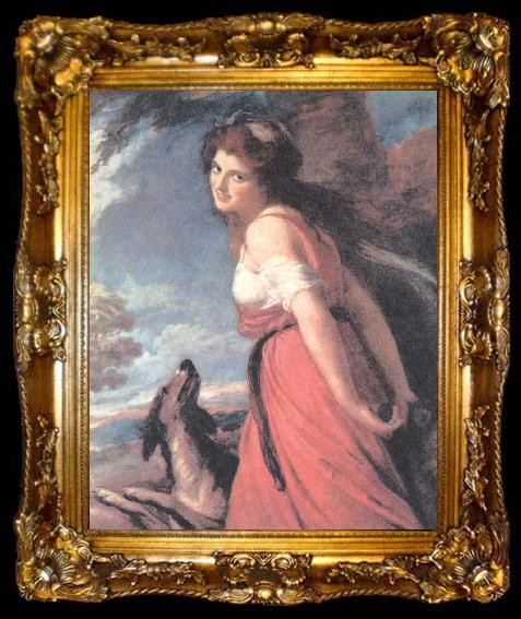 framed  unknow artist den unga emma hamilton som grekisk gudinna, ta009-2